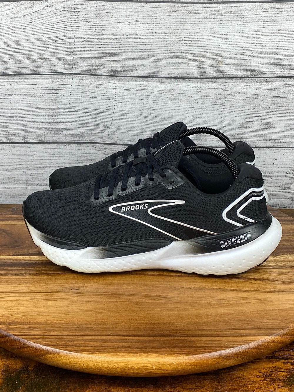 Brooks Glycerin 21 Black White Running Shoes 1204081D090 Women’s Size 10.5 Wide